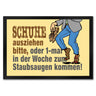 Schuhe aus oder Staubsaugen Fußmatte in 35x50 cm