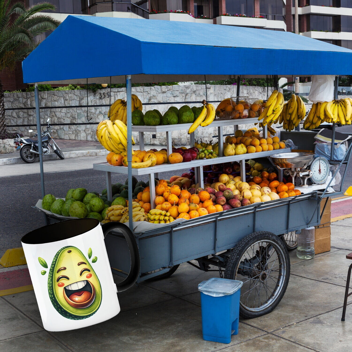 Lachende Avocado Kaffeebecher