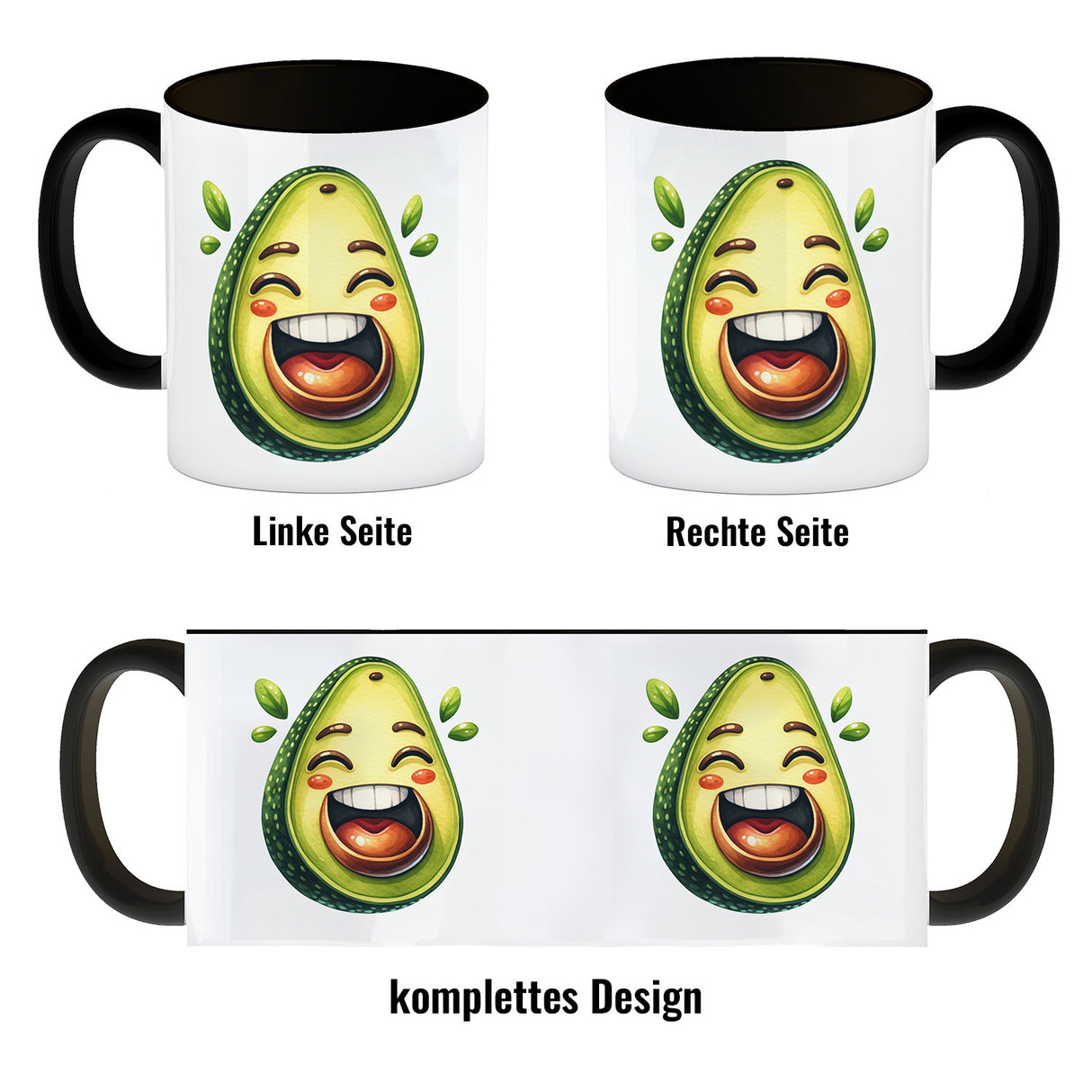Lachende Avocado Kaffeebecher