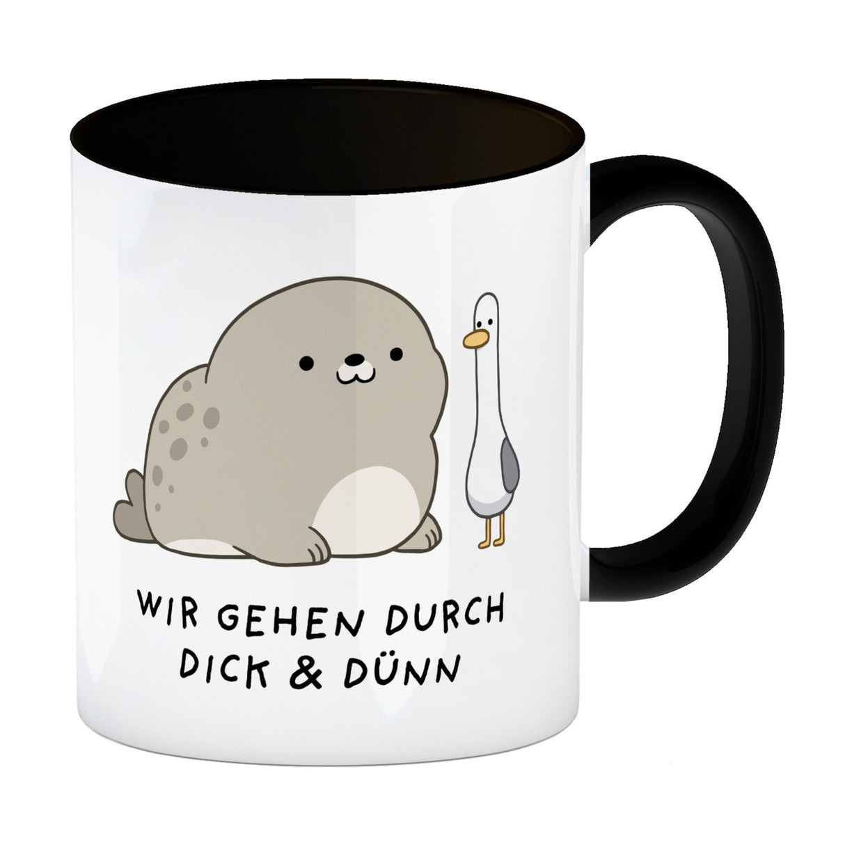 Jelly & Friends Robbe und Möwe Freundschaft Kaffeebecher mit Spruch