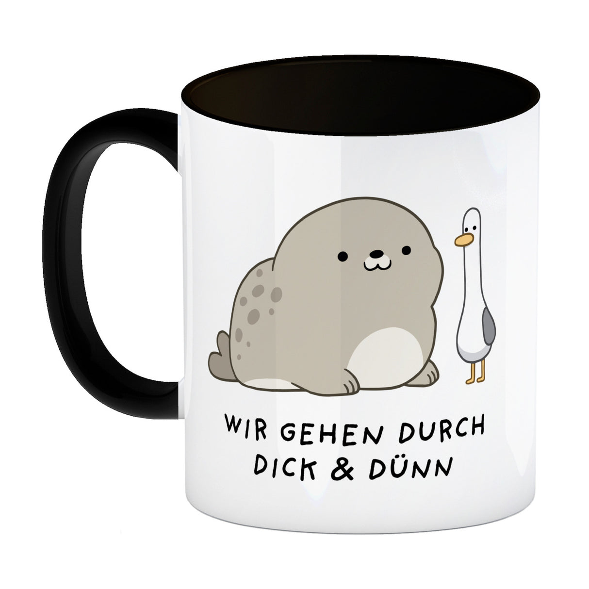 Jelly & Friends Robbe und Möwe Freundschaft Kaffeebecher mit Spruch