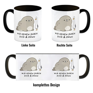 Jelly & Friends Robbe und Möwe Freundschaft Kaffeebecher mit Spruch
