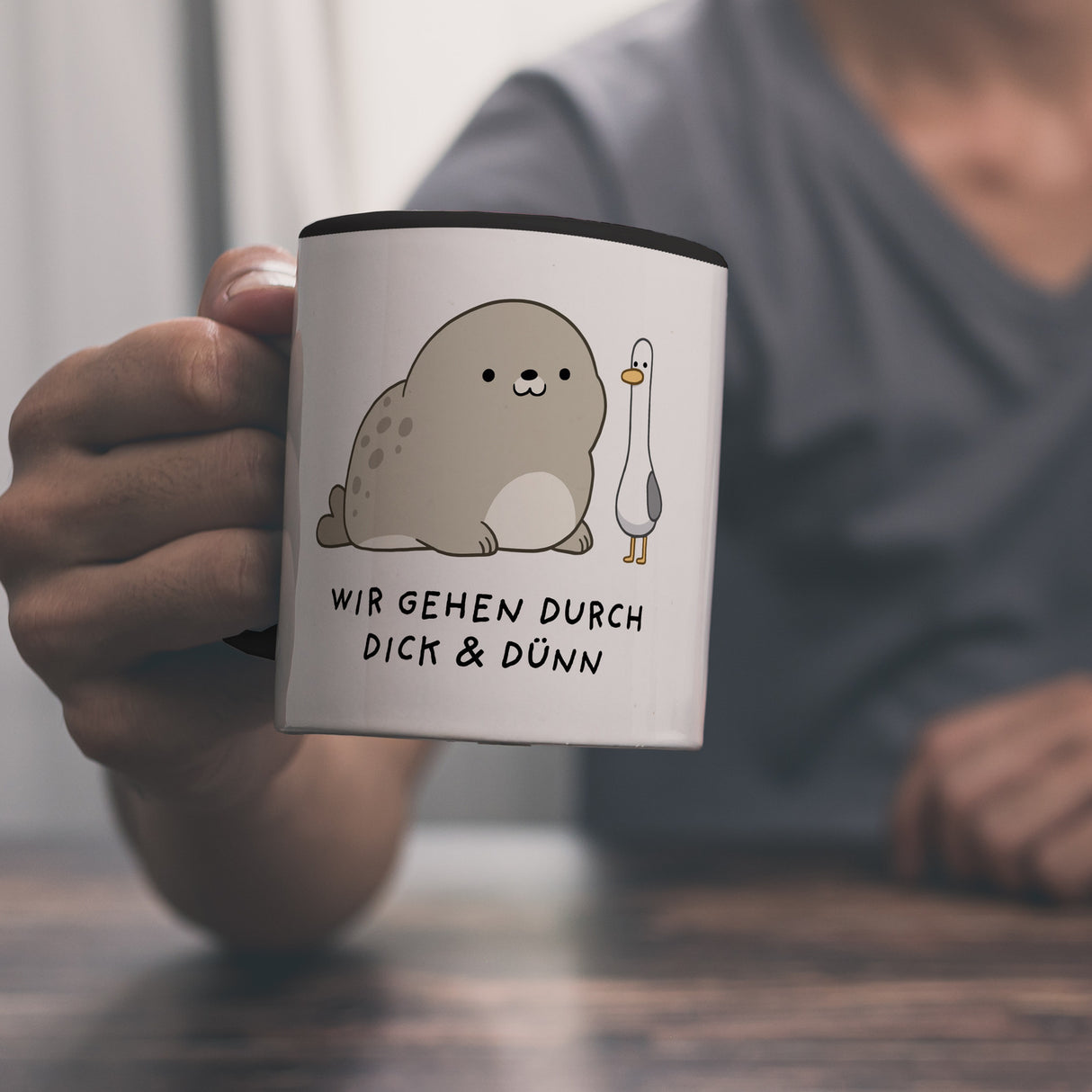 Jelly & Friends Robbe und Möwe Freundschaft Kaffeebecher mit Spruch