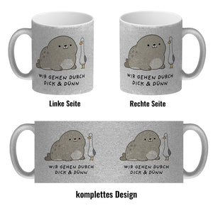 Jelly & Friends Robbe und Möwe Freundschaft Kaffeebecher mit Spruch