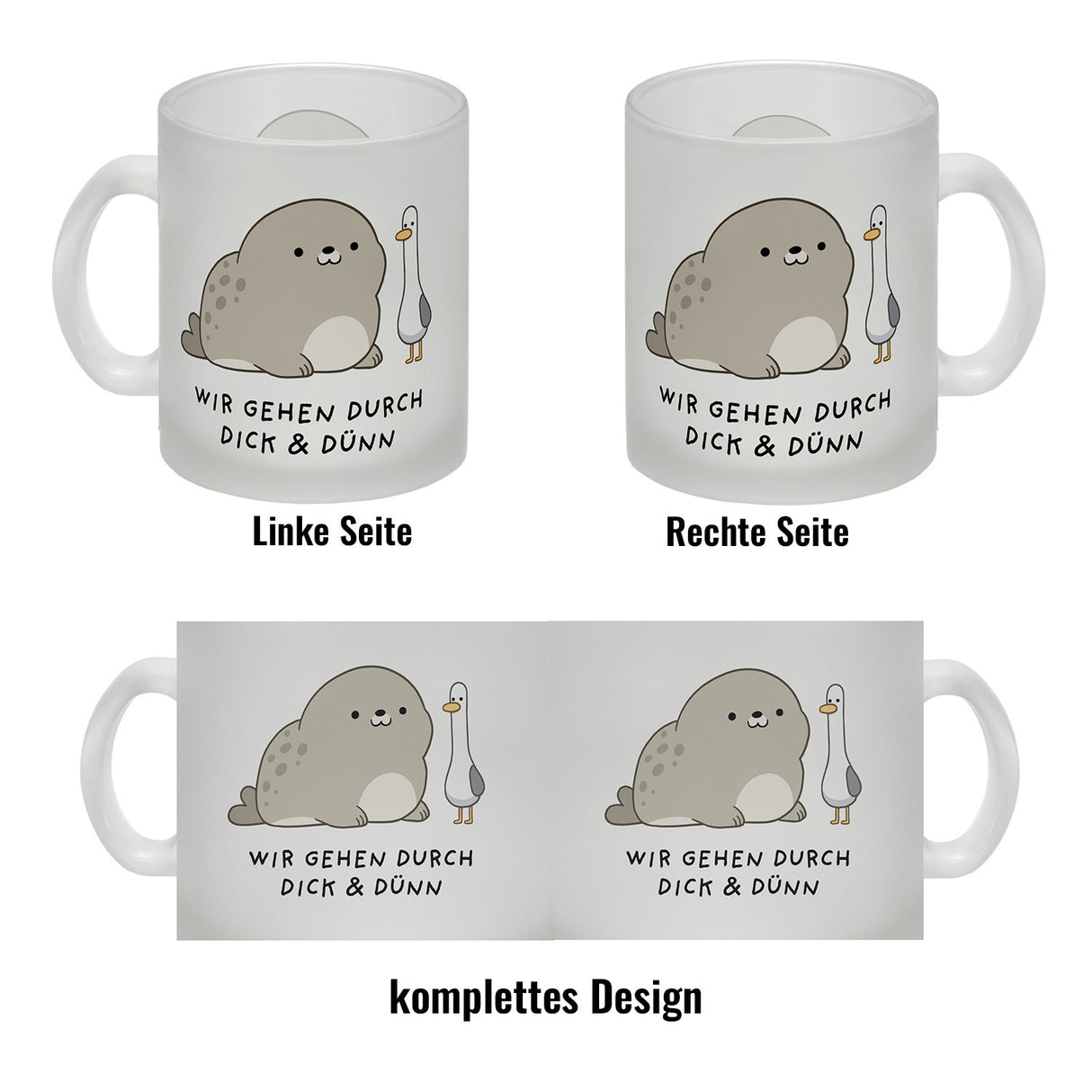 Jelly & Friends Robbe und Möwe Freundschaft Kaffeebecher mit Spruch