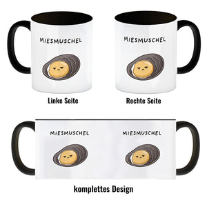 Jelly & Friends Muschel Kaffeebecher mit Spruch Miesmuschel