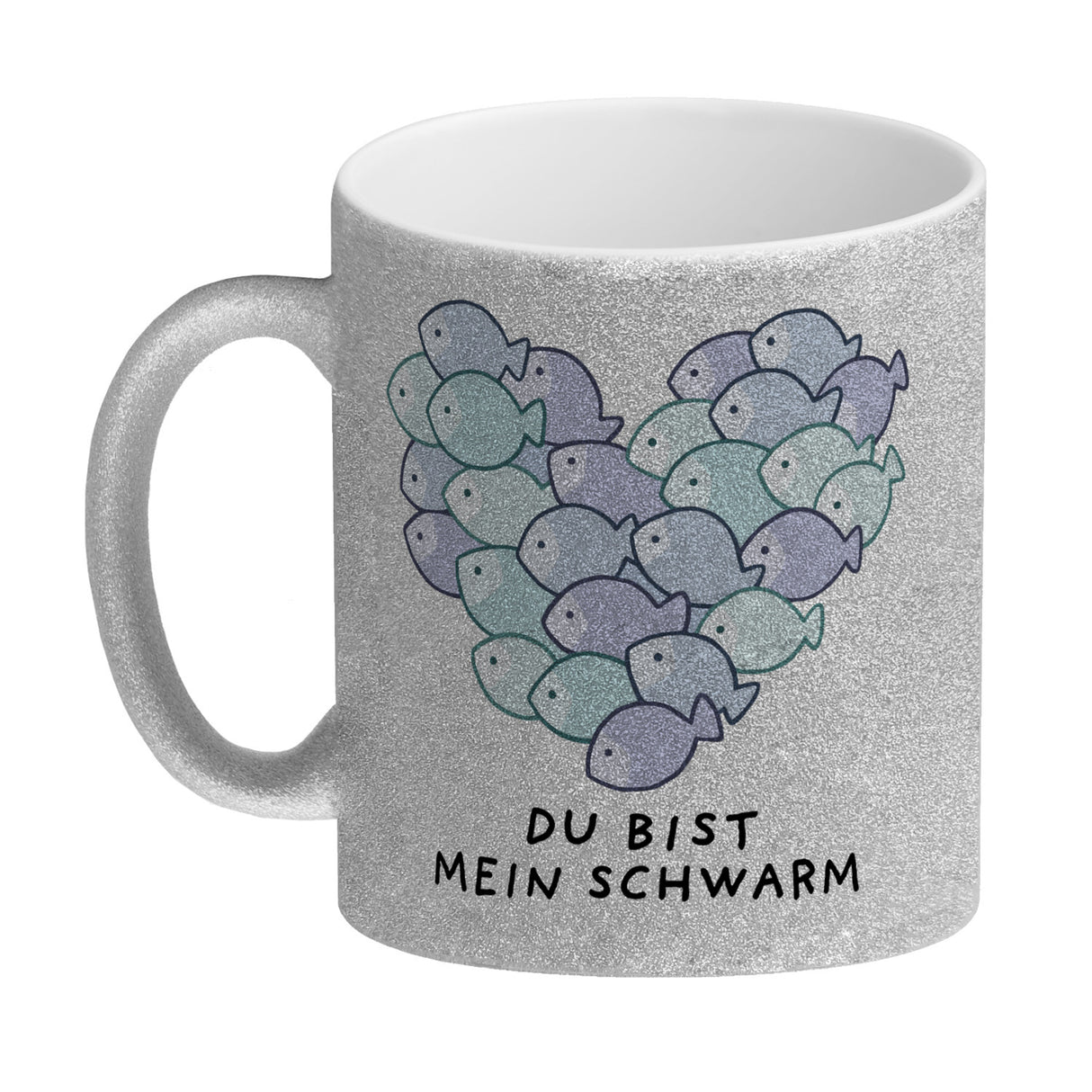 Jelly & Friends Fisch-Herz Kaffeebecher mit Spruch Du bist mein Schwarm