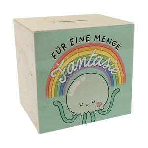 Jelly & Friends Qualle Spardose mit Spruch Für eine Menge Fantasie