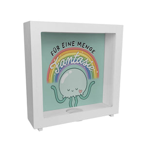 Jelly & Friends Qualle Spardose mit Spruch Für eine Menge Fantasie