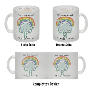 Jelly & Friends Qualle Kaffeebecher mit Spruch Mit Fantasie ist alles möglich