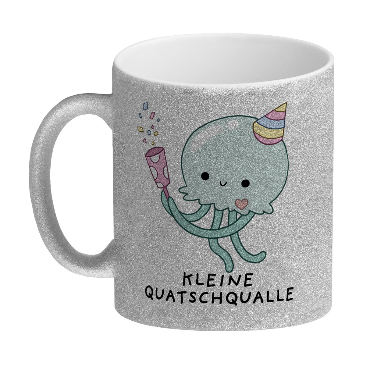 Jelly & Friends Qualle Kaffeebecher mit Spruch Kleine Quatschqualle