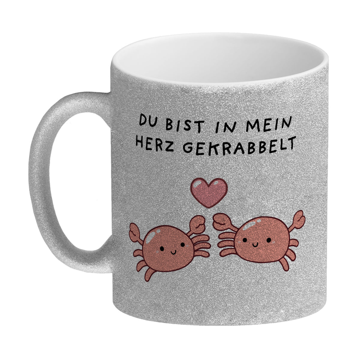 Jelly & Friends Krabben Kaffeebecher mit Spruch Du bist in mein Herz gekrabbelt