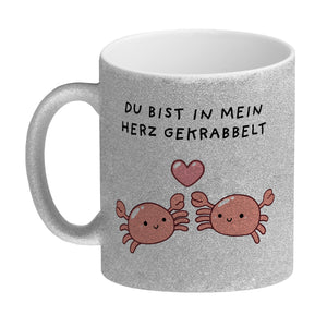 Jelly & Friends Krabben Kaffeebecher mit Spruch Du bist in mein Herz gekrabbelt