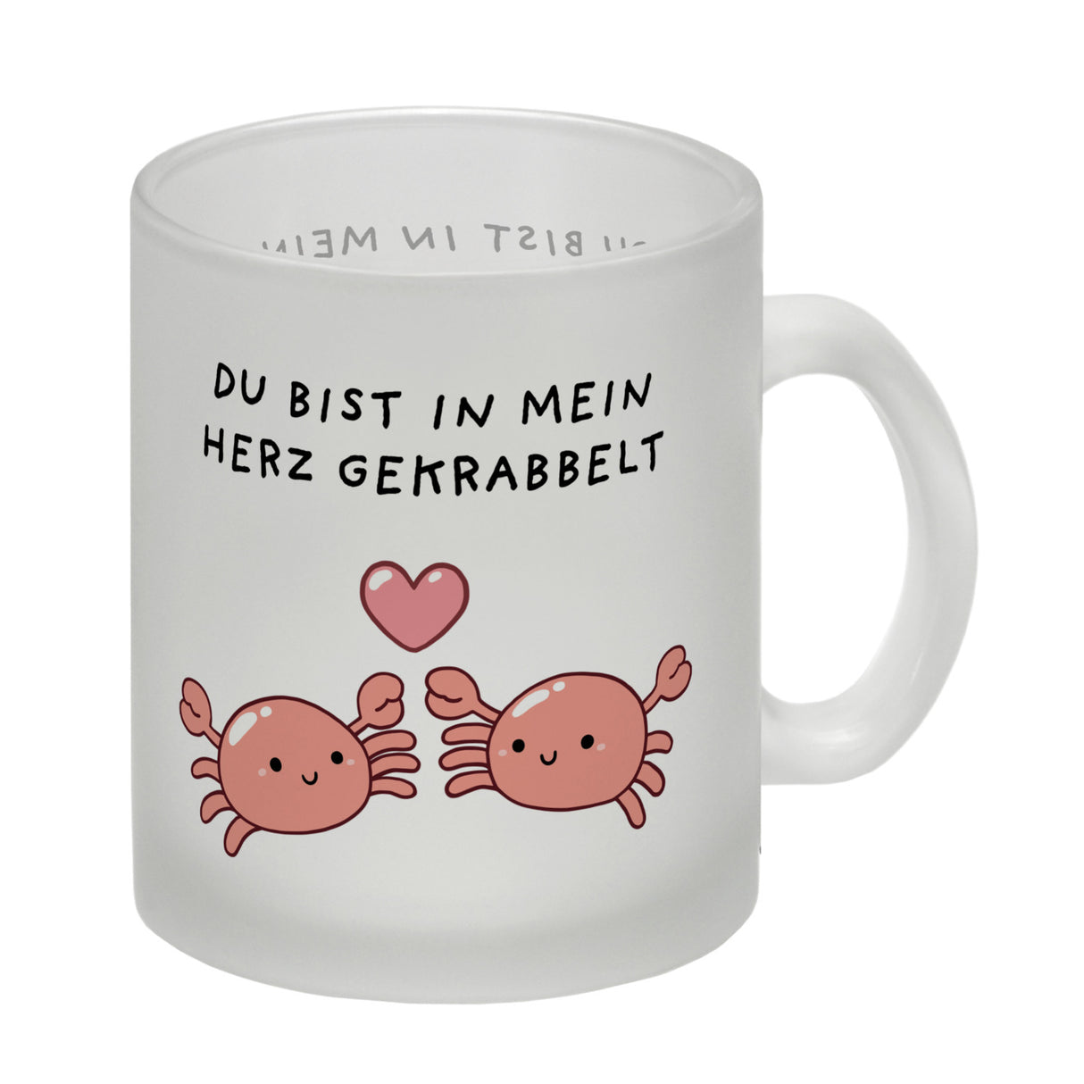 Jelly & Friends Krabben Kaffeebecher mit Spruch Du bist in mein Herz gekrabbelt