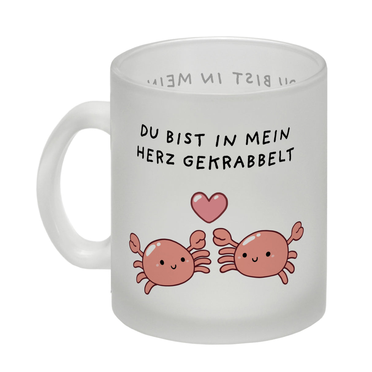 Jelly & Friends Krabben Kaffeebecher mit Spruch Du bist in mein Herz gekrabbelt