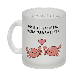Jelly & Friends Krabben Kaffeebecher mit Spruch Du bist in mein Herz gekrabbelt
