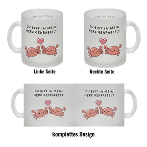 Jelly & Friends Krabben Kaffeebecher mit Spruch Du bist in mein Herz gekrabbelt