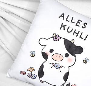 Kuh Kissen mit Spruch Alles Kuhl