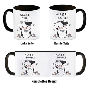 Kuh Kaffeebecher mit Spruch Alles Kuhl