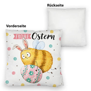 Pummel Biene Kissen mit Spruch Frohe Ostern