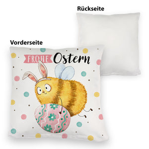 Pummel Biene Kissen mit Spruch Frohe Ostern