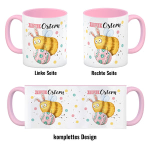 Pummel Biene Kaffeebecher mit Spruch Frohe Ostern