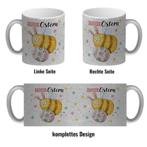 Pummel Biene Kaffeebecher mit Spruch Frohe Ostern