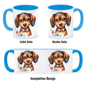 Dackel mit Schleife Kaffeebecher