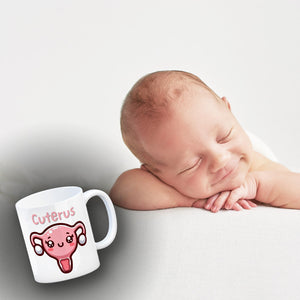 Gebärmutter Kawaii Kaffeebecher mit Spruch Cuterus