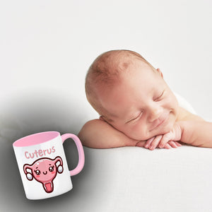 Gebärmutter Kawaii Kaffeebecher mit Spruch Cuterus