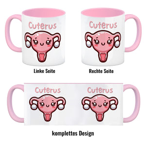 Gebärmutter Kawaii Kaffeebecher mit Spruch Cuterus