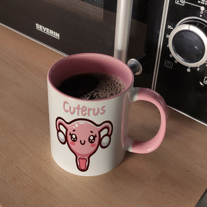 Gebärmutter Kawaii Kaffeebecher mit Spruch Cuterus