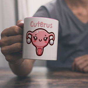 Gebärmutter Kawaii Kaffeebecher mit Spruch Cuterus