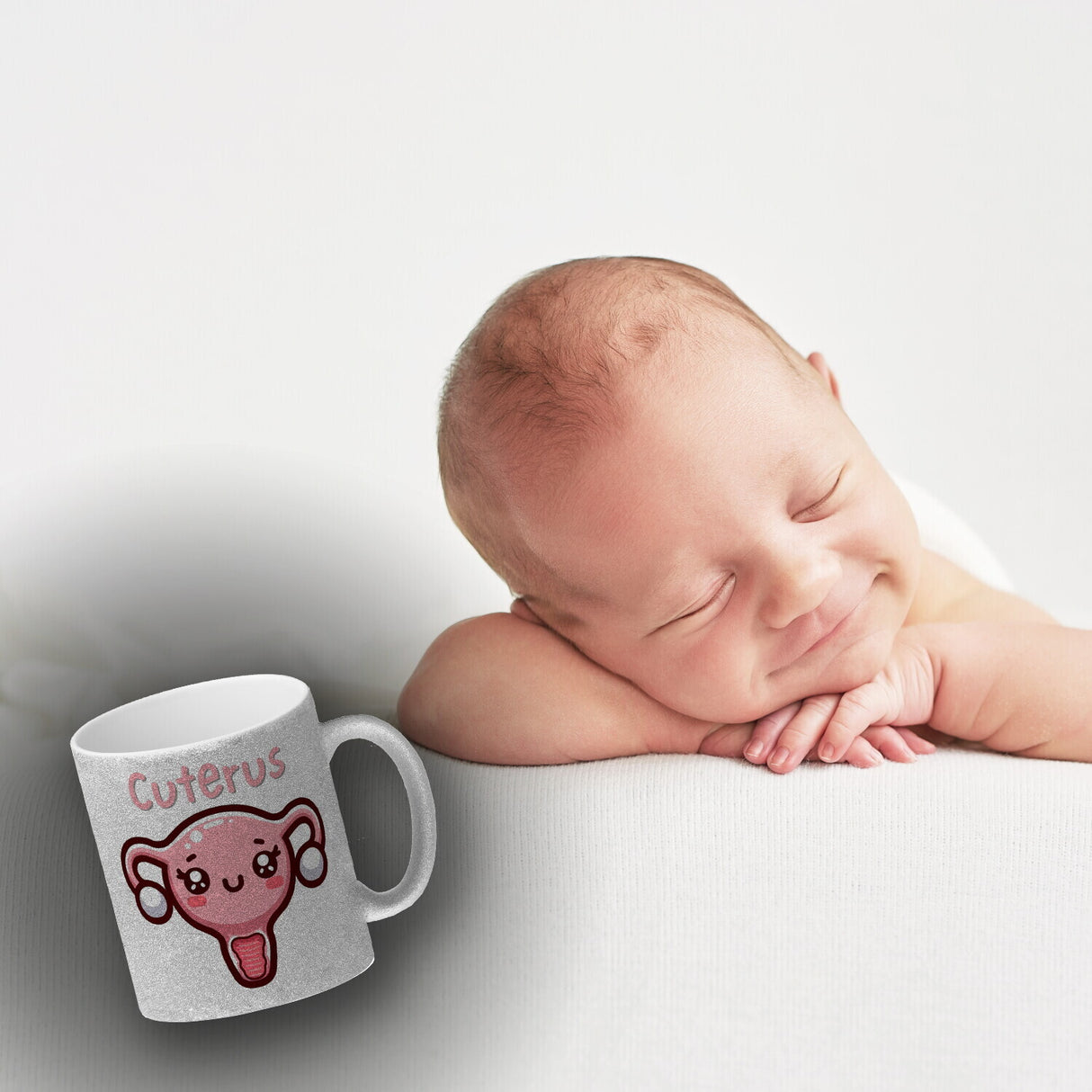Gebärmutter Kawaii Kaffeebecher mit Spruch Cuterus