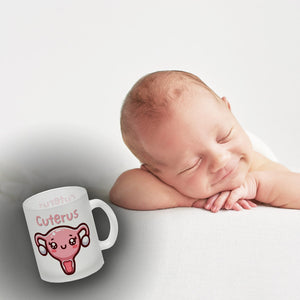 Gebärmutter Kawaii Kaffeebecher mit Spruch Cuterus