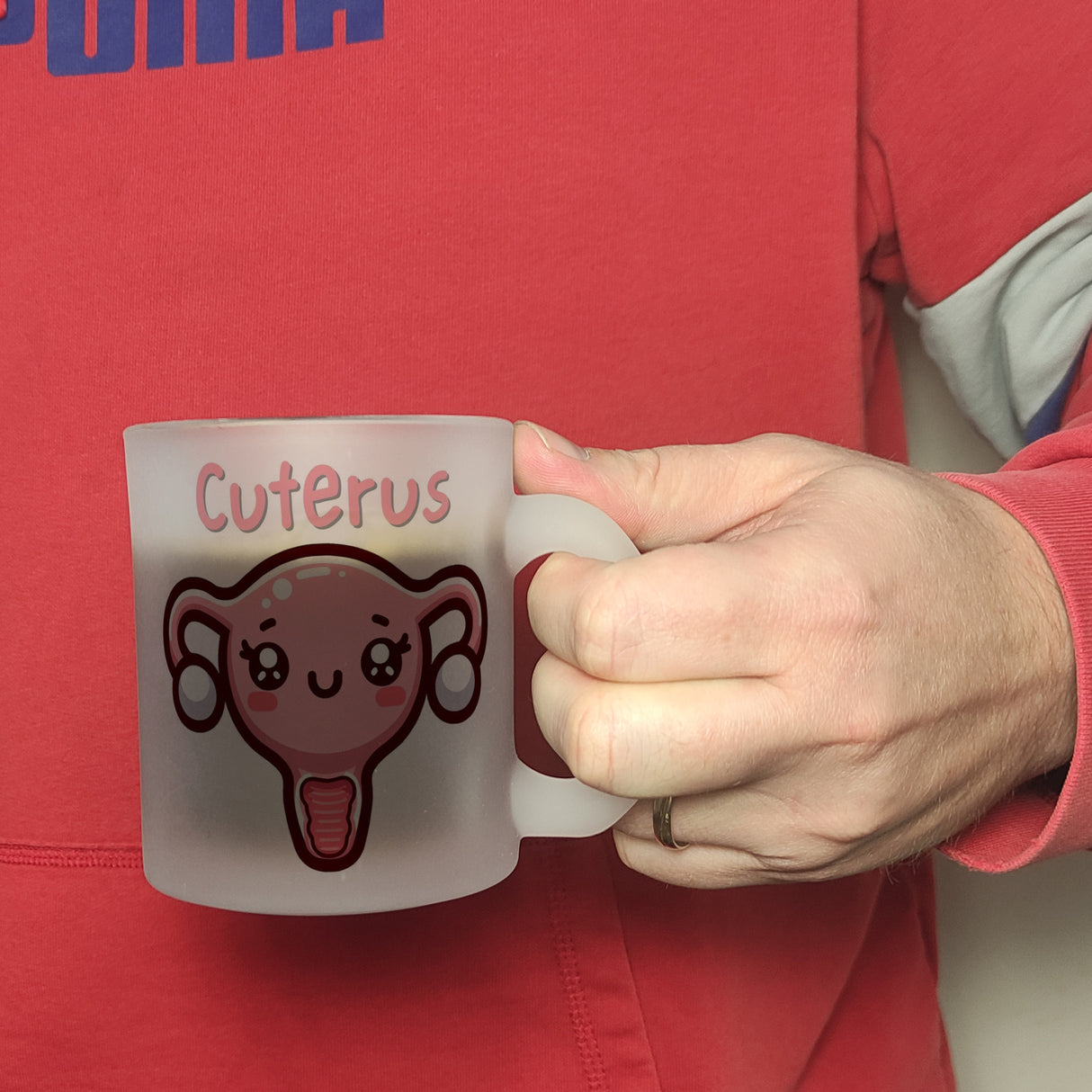 Gebärmutter Kawaii Kaffeebecher mit Spruch Cuterus