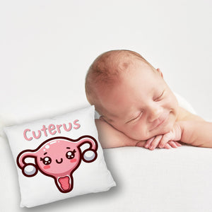 Gebärmutter Kawaii Kissen mit Spruch Cuterus