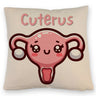 Gebärmutter Kawaii Kissen mit Spruch Cuterus