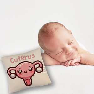 Gebärmutter Kawaii Kissen mit Spruch Cuterus