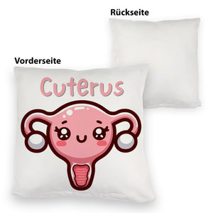 Gebärmutter Kawaii Kissen mit Spruch Cuterus