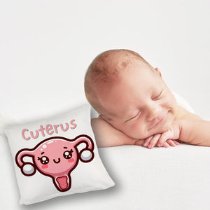 Gebärmutter Kawaii Kissen mit Spruch Cuterus