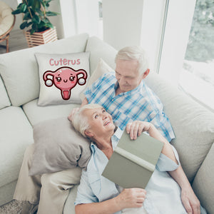 Gebärmutter Kawaii Kissen mit Spruch Cuterus