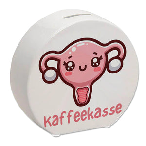 Gebärmutter Kawaii Spardose mit Spruch Kaffeekasse