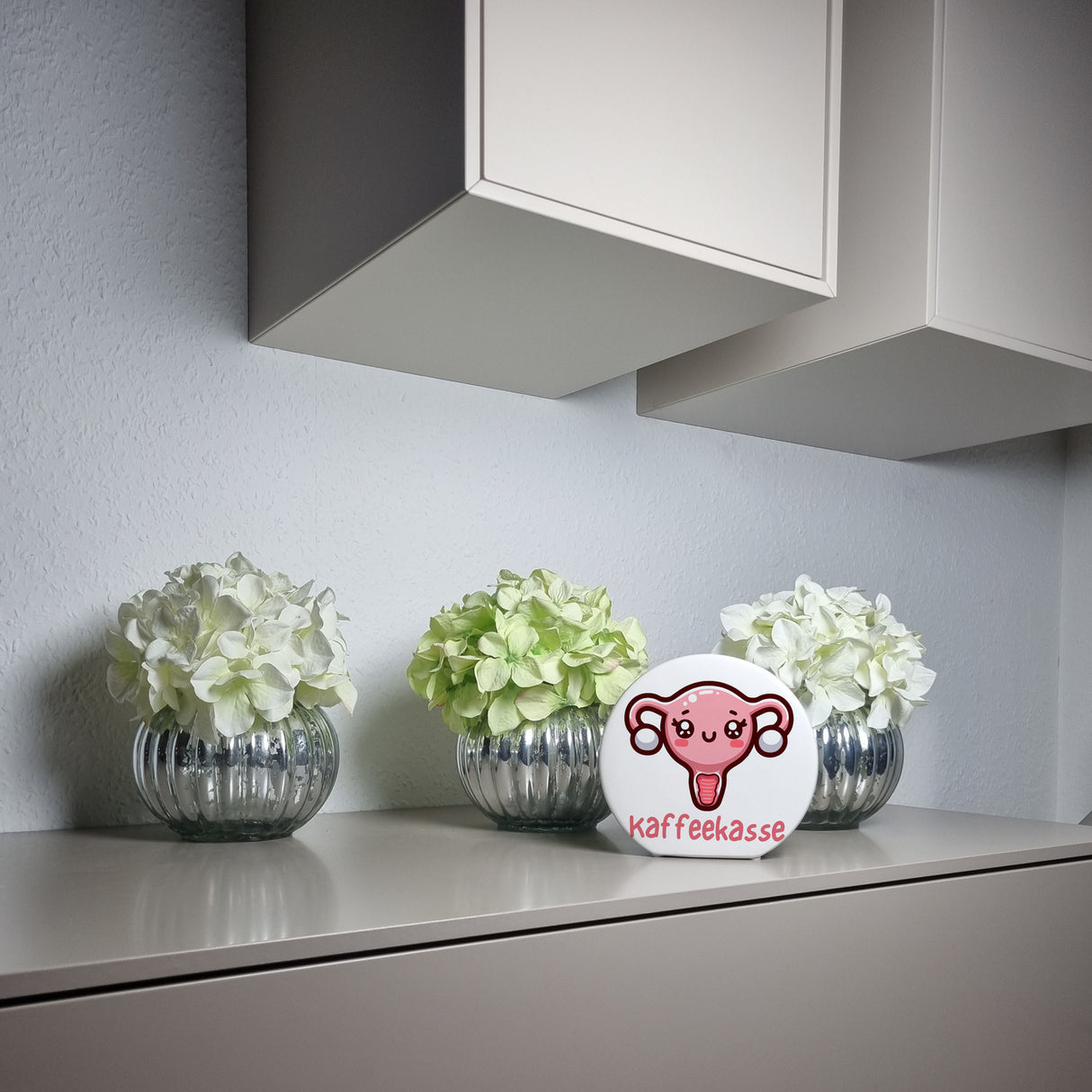 Gebärmutter Kawaii Spardose mit Spruch Kaffeekasse