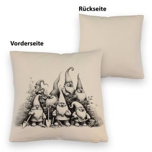 Lustige Gartenzwerge Kissen
