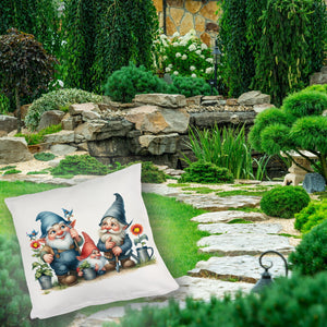 Drei lustige Gartenzwerge Kissen
