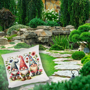 Drei lustige Gartenzwerge Kissen