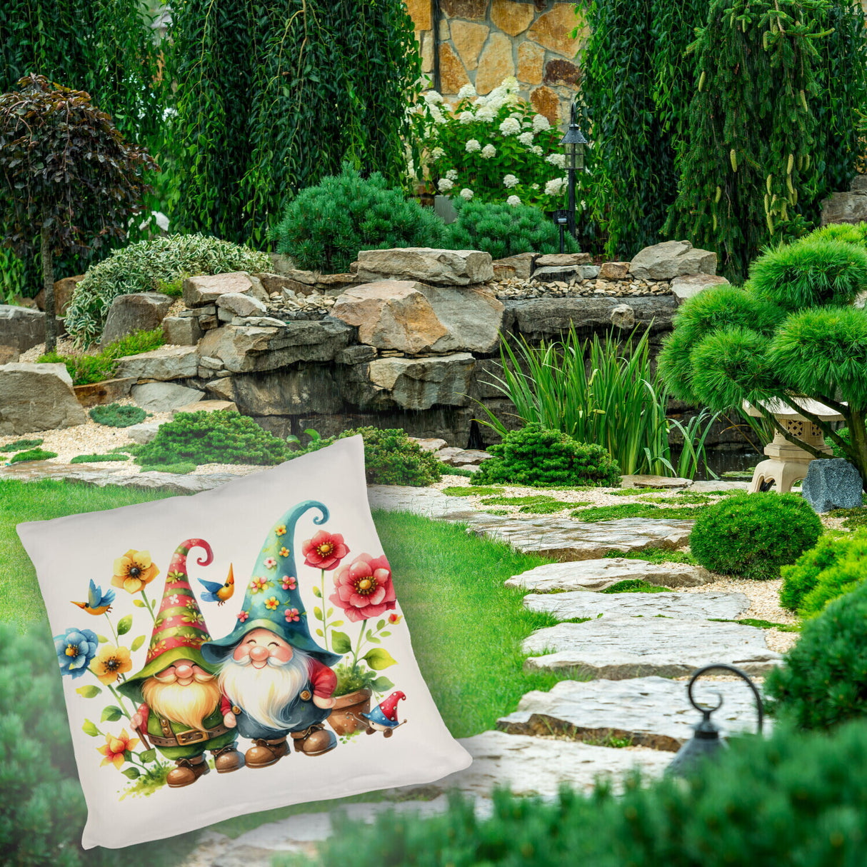 Süße Gartenzwerge Kissen
