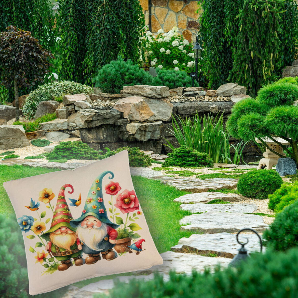 Süße Gartenzwerge Kissen