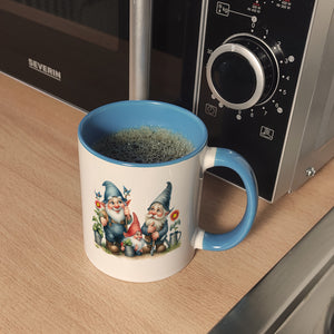 Gartenzwerge mit Zipfelmützen Kaffeebecher
